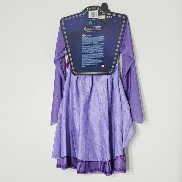 Disney NEW Girl's Purple Belt Long Sleeve Wish Asha's Adventure Midi Dress 4-6X - Picture 2 of 7